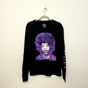 Jimi Hendrix Karl Ferris Collection Long Sleeve Graphic T Shirt Blk Purple Sz M